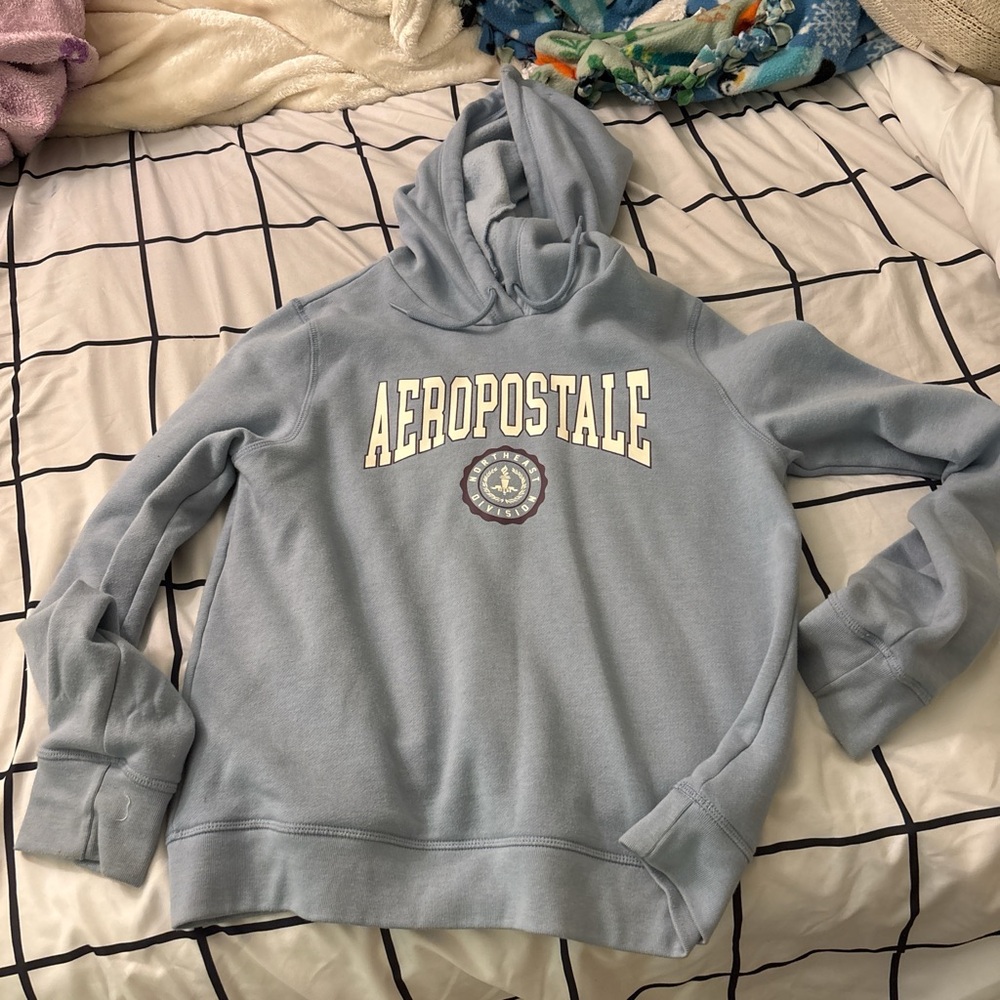Aeropostale Light Blue Fleece Hoodie